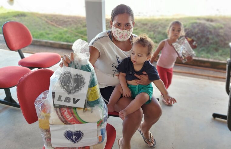 Ação emergencial da LBV leva doações a famílias de Jaciara