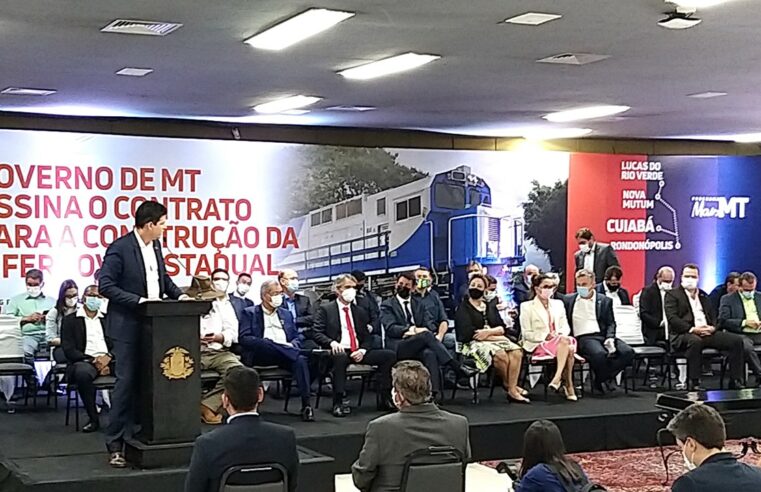 “Mato Grosso é referência em segurança jurídica e possibilita investimentos”, afirma CEO da Rumo S/A durante assinatura de contrato da ferrovia