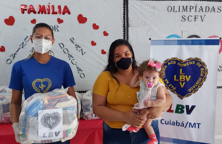 LBV segue levando esperança para famílias em risco social e insegurança alimentar grave em Cuiabá
