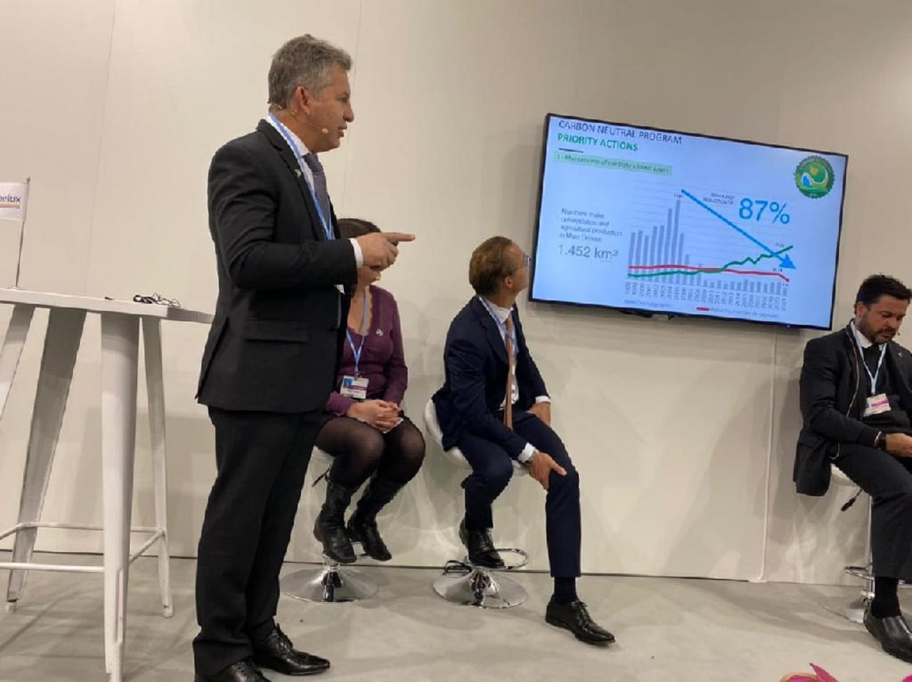 Na COP-26, Mendes apresenta estratégias para neutralizar carbono até 2035 em MT